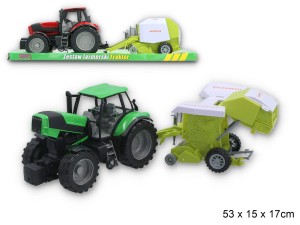 Traktor z maszyną prasa - TRA72  