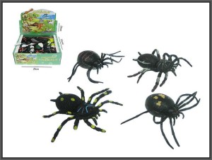 Pająk tarantula gumowy z groszkiem - PAJ6  