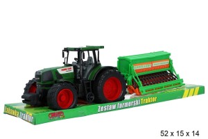 Traktor z maszyną siewnik - TRA212