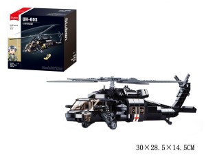 Klocki Sluban helikopter  Black Hawk wojskowy  692 el. - KLO45
